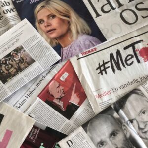 Et udklip af avisers dækning af #metoo - september 2020. Fotocollage: Innovator Q