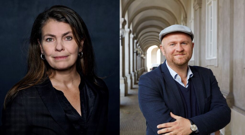 Mette Korsgaard (Foto: Simon Klein-Knudsen) og Michael Jannerup (Foto: Morten Holtum) er tiltræder som nye forlagschefer d. 1. januar 2021